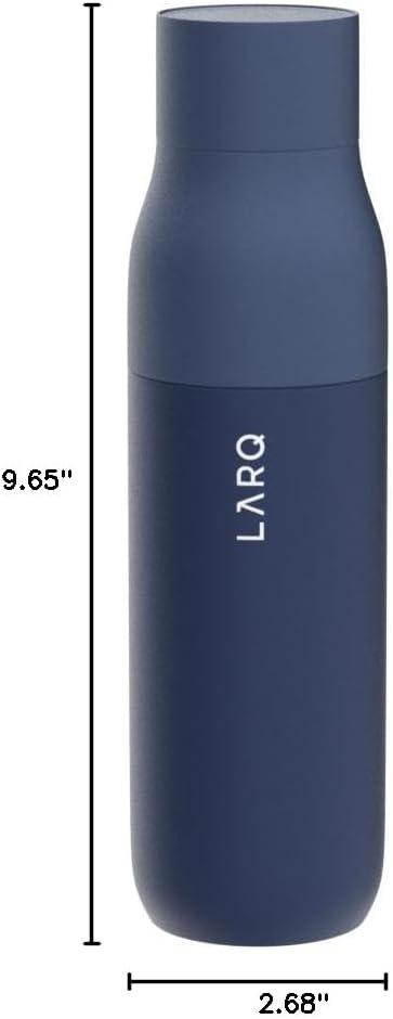 image:imageLARQ Bottle PureVis 17 oz SelfCleaning and Insulated Stainless Steel Water Bottle with UV Water Purifier and Awardwinning Design Reusable amp Travel Friendly Monaco BlueMonaco Blue
