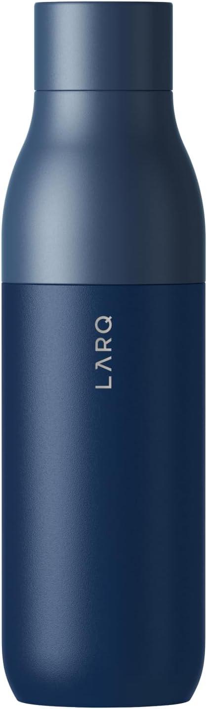 image:imageLARQ Bottle PureVis 17 oz SelfCleaning and Insulated Stainless Steel Water Bottle with UV Water Purifier and Awardwinning Design Reusable amp Travel Friendly Monaco BlueMonaco Blue