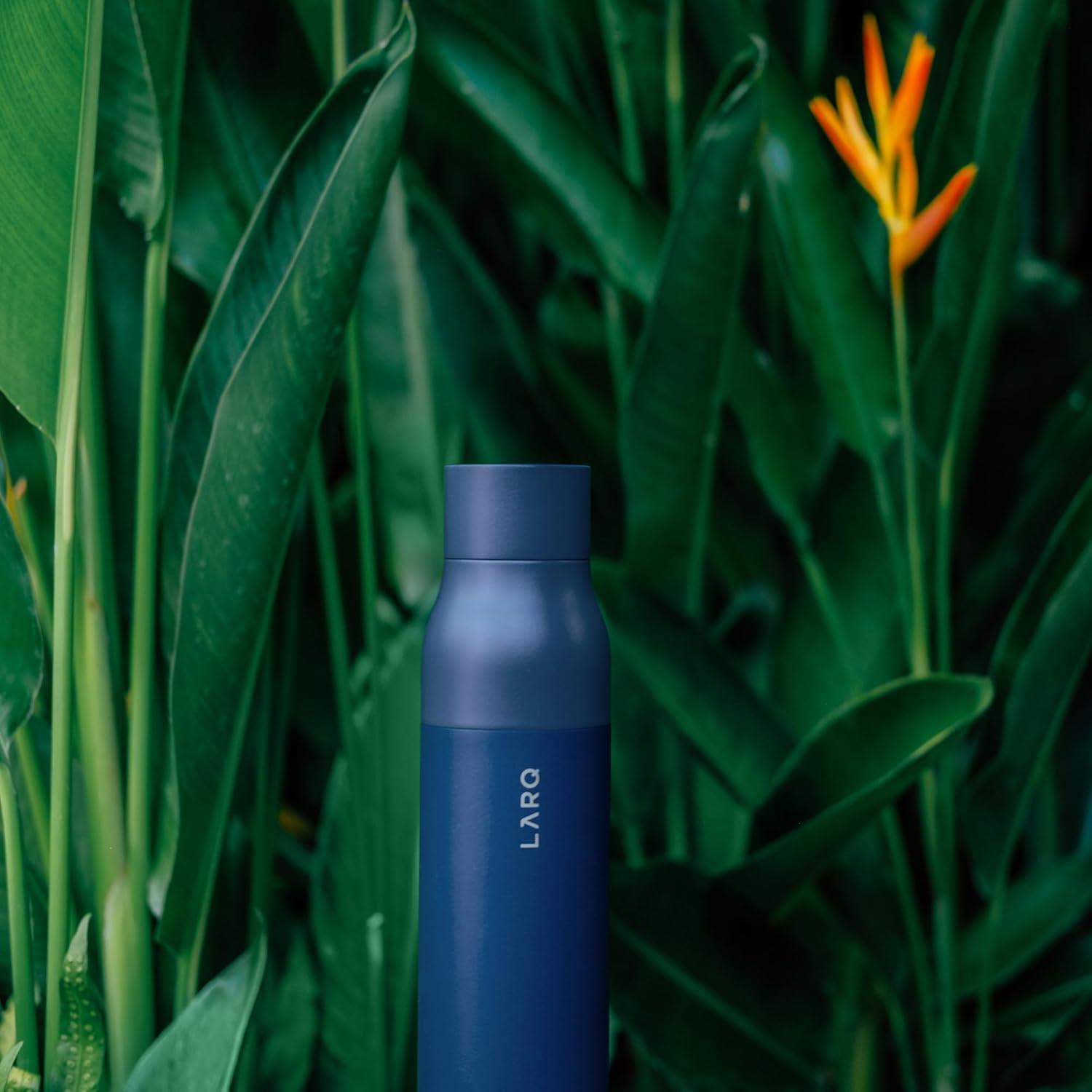 image:imageLARQ Bottle PureVis 17 oz SelfCleaning and Insulated Stainless Steel Water Bottle with UV Water Purifier and Awardwinning Design Reusable amp Travel Friendly Monaco BlueMonaco Blue