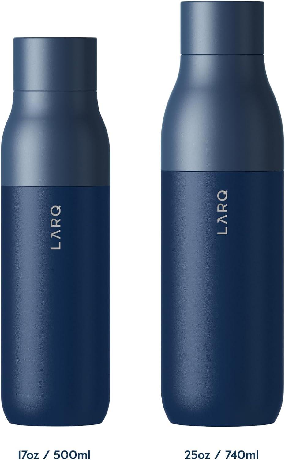 image:imageLARQ Bottle PureVis 17 oz SelfCleaning and Insulated Stainless Steel Water Bottle with UV Water Purifier and Awardwinning Design Reusable amp Travel Friendly Monaco BlueMonaco Blue