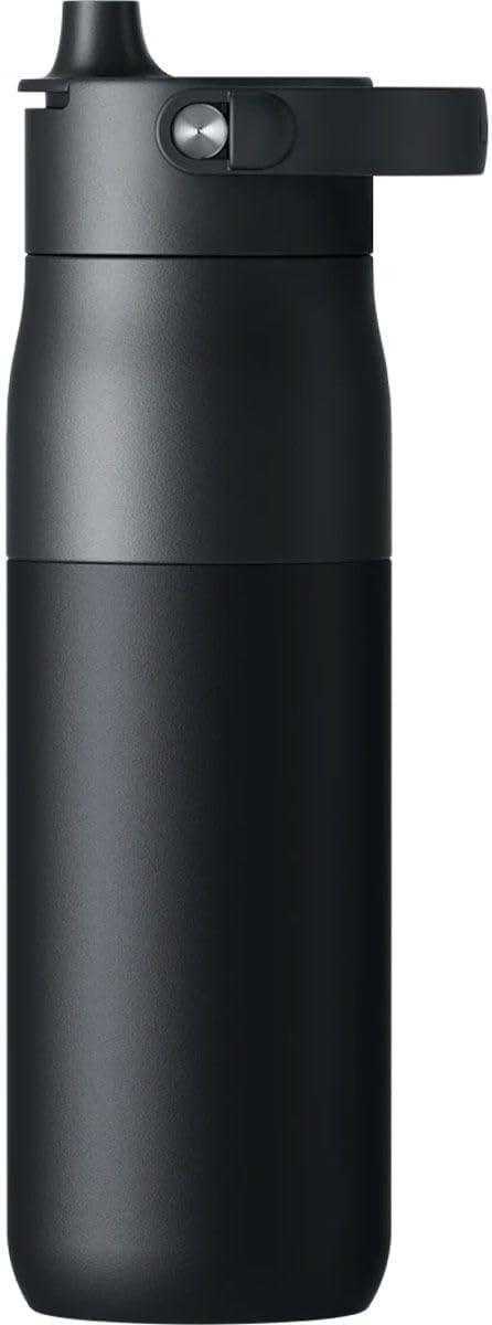 image:imageLARQ Bottle Swig Top 34oz Insulated Stainless Steel Water Bottle With BuiltIn Silicone Handle BPA Free Reusable Water Bottle for Sports Gym and Travel Granite WhiteObsidian Black