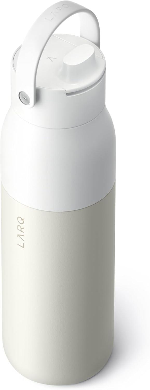 image:imageLARQ Bottle Swig Top 34oz Insulated Stainless Steel Water Bottle With BuiltIn Silicone Handle BPA Free Reusable Water Bottle for Sports Gym and Travel Granite WhiteGranite White