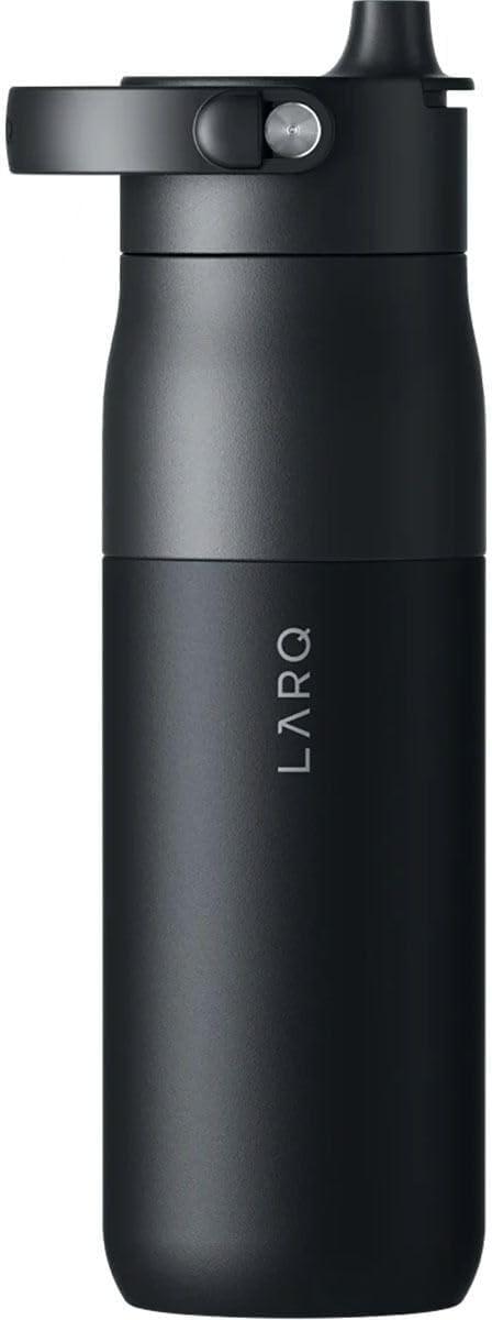 image:imageLARQ Bottle Swig Top 34oz Insulated Stainless Steel Water Bottle With BuiltIn Silicone Handle BPA Free Reusable Water Bottle for Sports Gym and Travel Granite WhiteObsidian Black