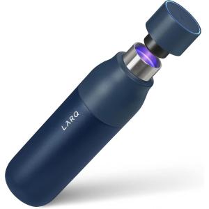 LARQ Bottle PureVis 17 oz – Self-Cleaning and Insulated Stainless Steel Water Bottle with UV Water Purifier and Award-winning Design | Reusable & Travel Friendly, Monaco Blue(Monaco Blue)
