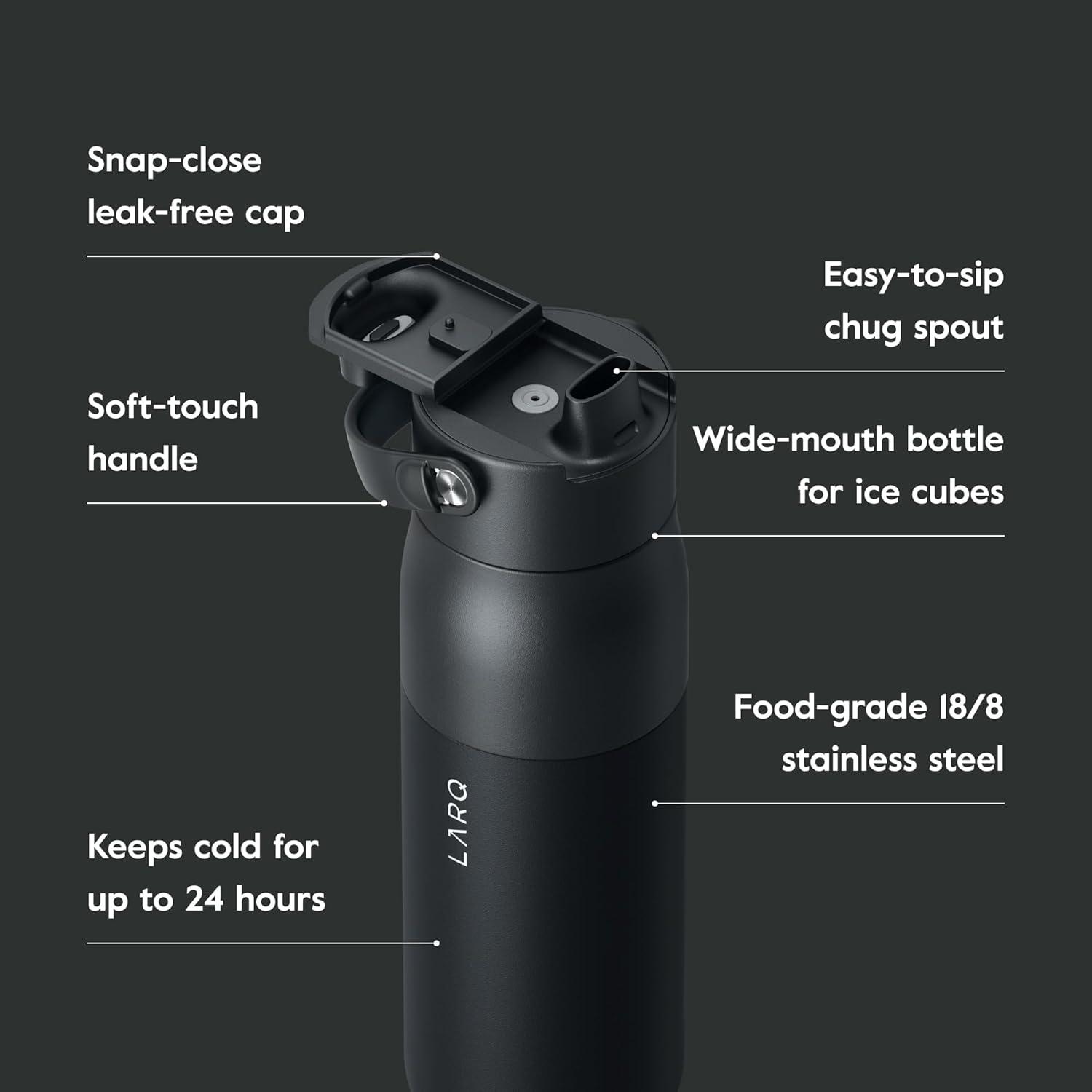 image:imageHydrated Cheer Gift Set LARQ Pitcher PureVis 19L SelfCleaning UV Water Filter Pitcher for Tap and Drinking Water Swig Top 34oz Insulated Water Bottle with Builtin Silicone Handle
