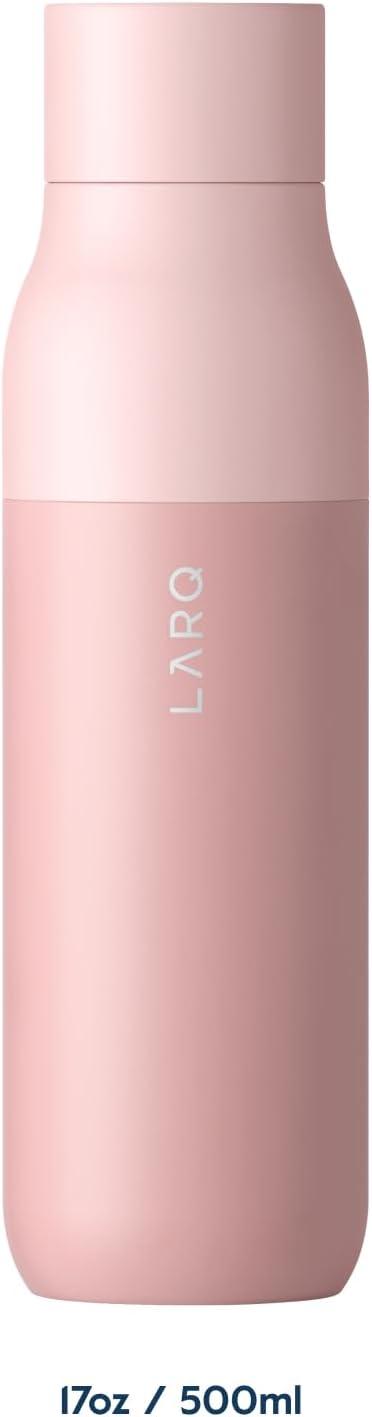 image:imageLARQ Bottle Twist Top 25 oz Insulated Stainless Steel Water Bottle BPA Free Reusable Water Bottle for Camping Office and Travel Keep Drinks Cold and Hot Granite WhiteHimalayan Pink