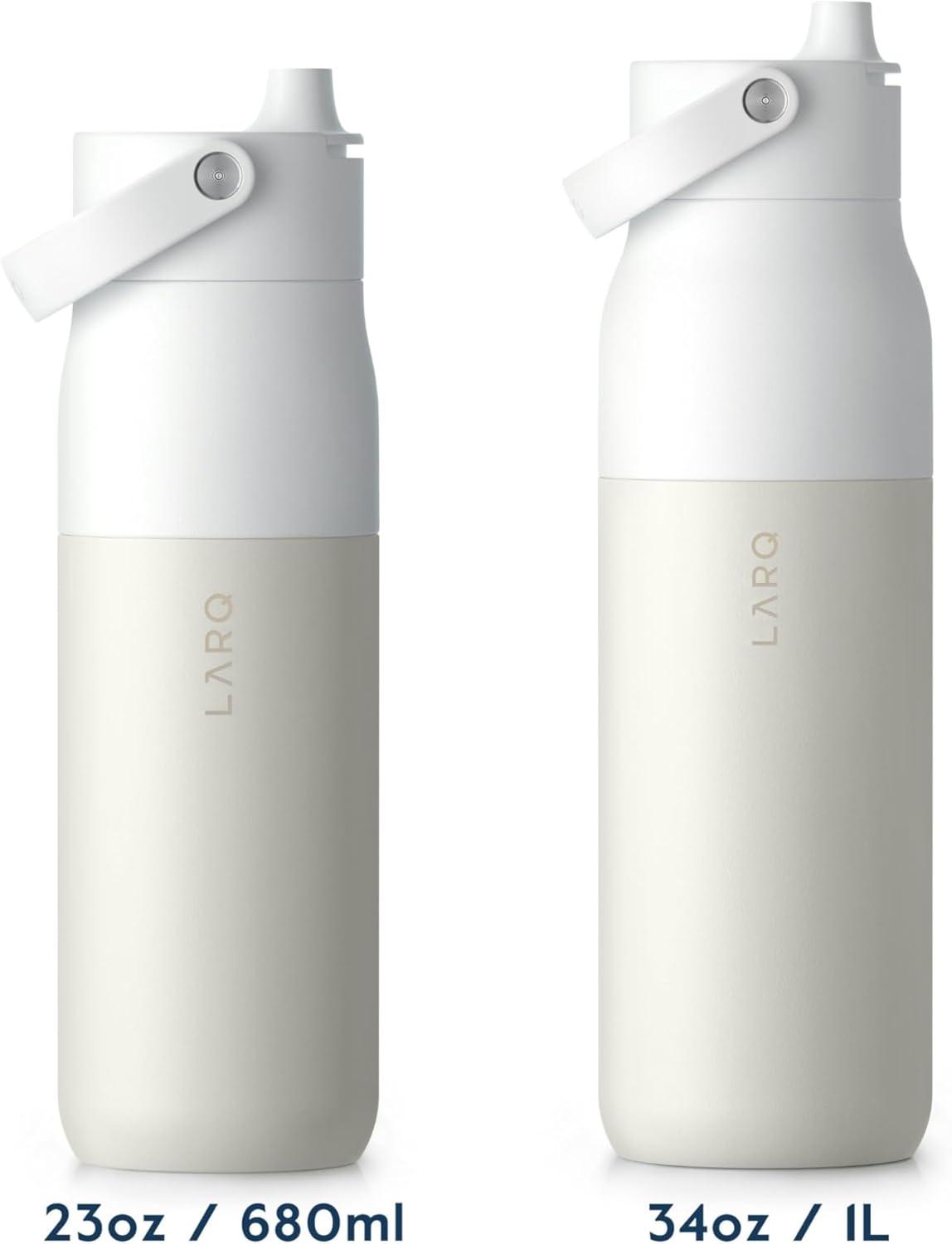 image:imageLARQ Holiday Swig Set Bottle Swig Top 34oz Granite White Filter Straw