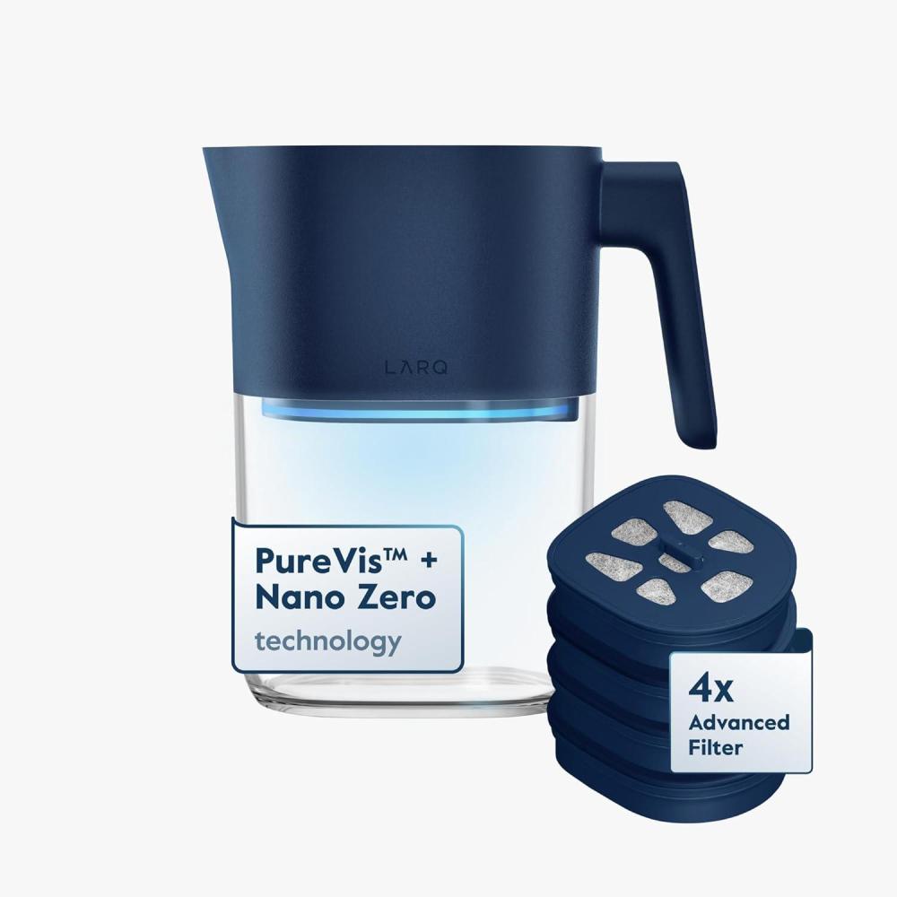 image:imageLARQ Hydrated AF Set Pitcher PureVis 19L Monaco Blue 4 Advanced Filters