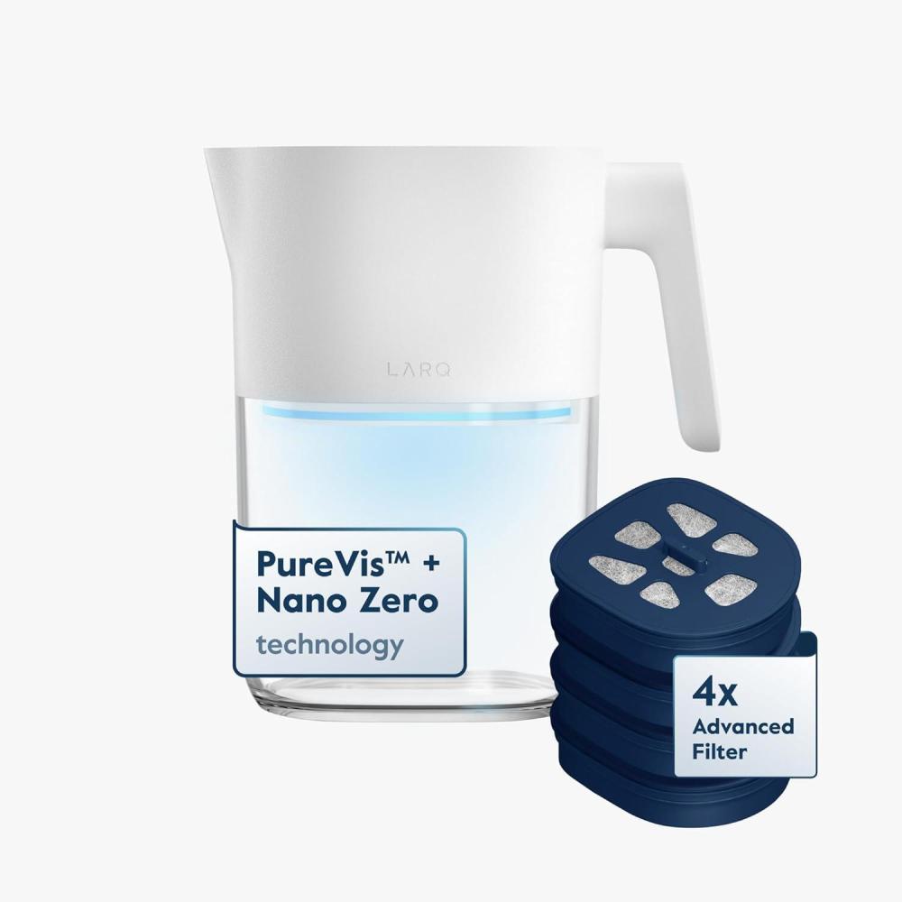 image:imageLARQ Hydrated AF Set Pitcher PureVis 19L Pure White 4 Advanced Filters
