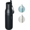 image:imageLARQ Bottle Flip Top 17 oz  Reusable Insulated Stainless Steel Water Bottle With Straw  BPA Free  For Sports Gym and Travel  Keep Drinks Cold for 24 Hours Seaside MintObsidian Black