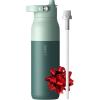 image:imageLARQ Holiday Swig Set Bottle Swig Top 34oz Eucalyptus Green Filter Straw