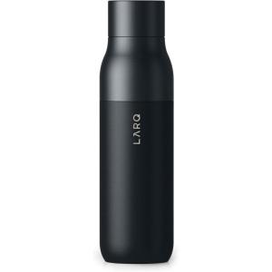 LARQ Bottle Twist Top 25 oz – Insulated Stainless Steel Water Bottle | BPA Free | Reusable Water Bottle for Camping, Office, and Travel | Keep Drinks Cold and Hot, Granite White(Obsidian Black)