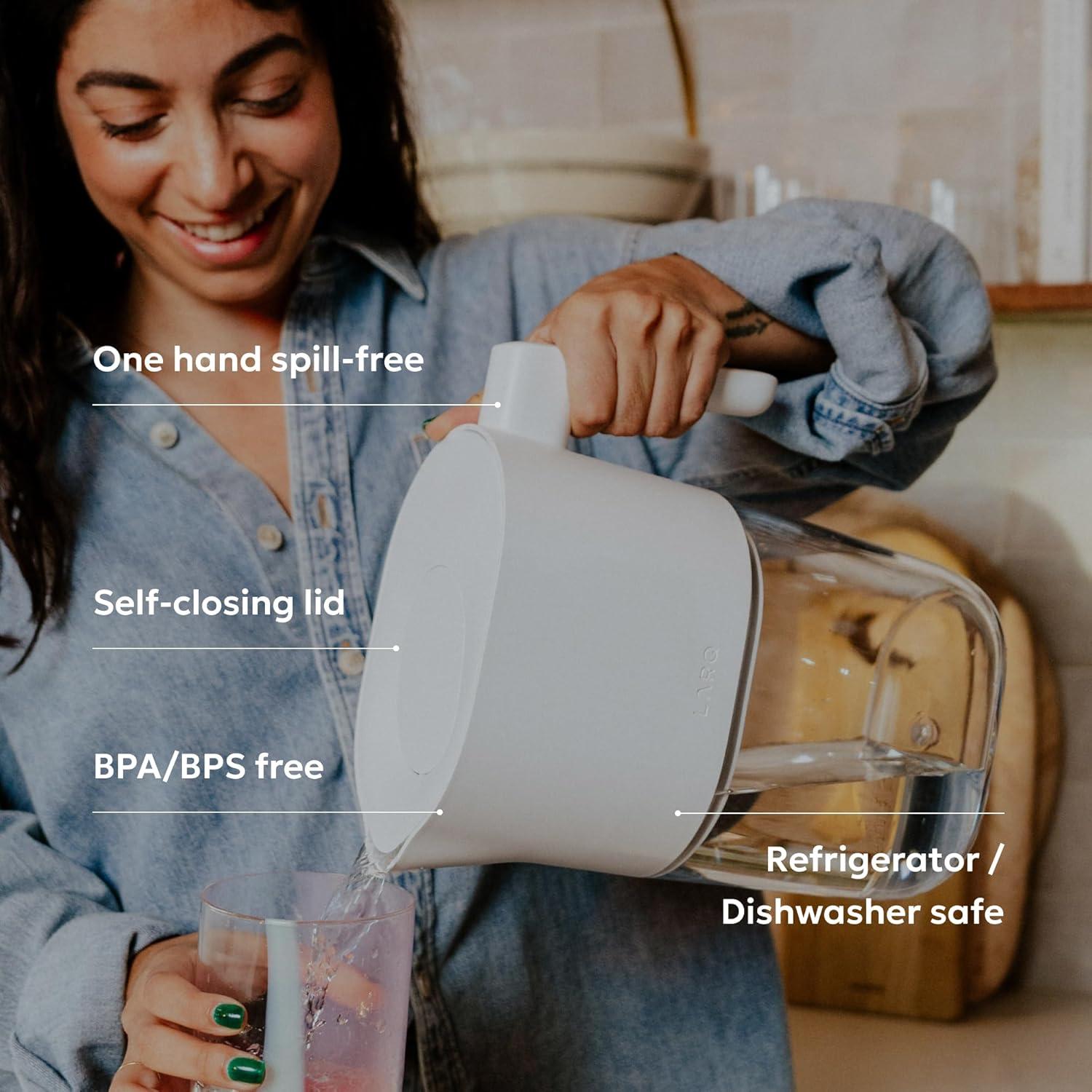 image:imageLARQ Hydrated AF Set Water Filter Pitcher Pure White 4 Advanced Filters