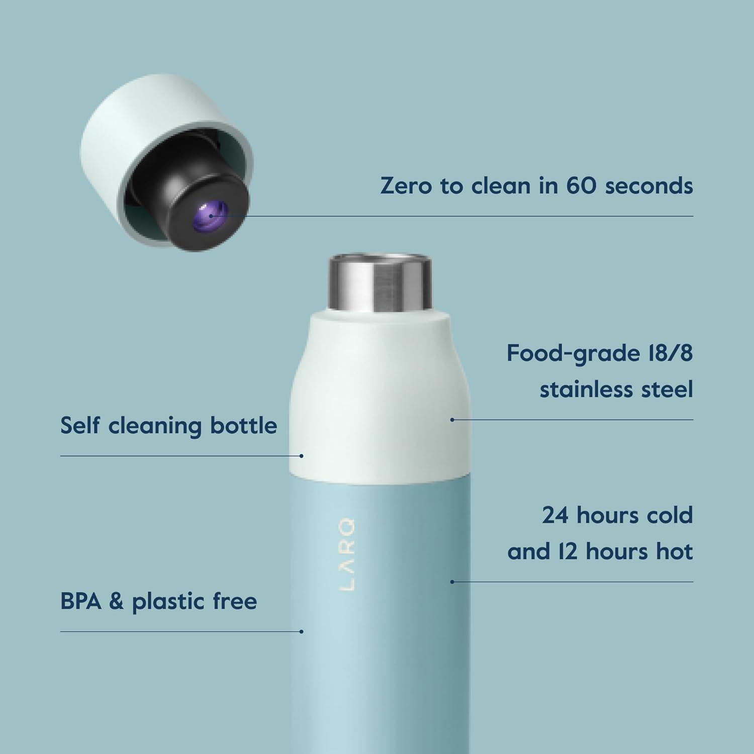 image:imageLARQ Holiday Hydration Set Bottle PureVis 25 oz OB amp SM 2 Active Loops amp Limited Edition Travel Sleeve